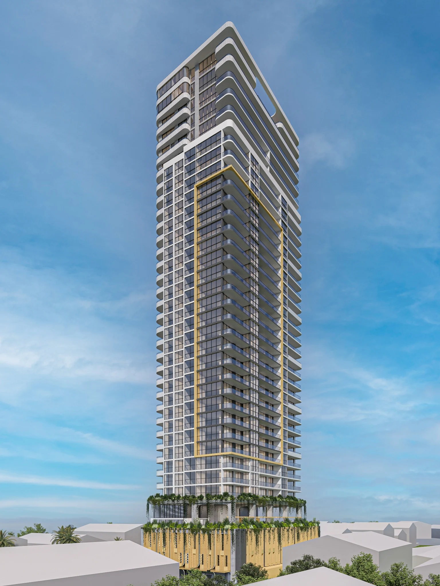 Architectural impression of the Chevron Gold luxury residential tower